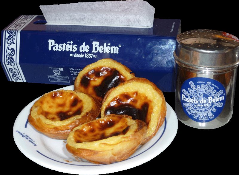 A photograph of the famous portuguese pastries, Pastéis de Nata (custard tarts).