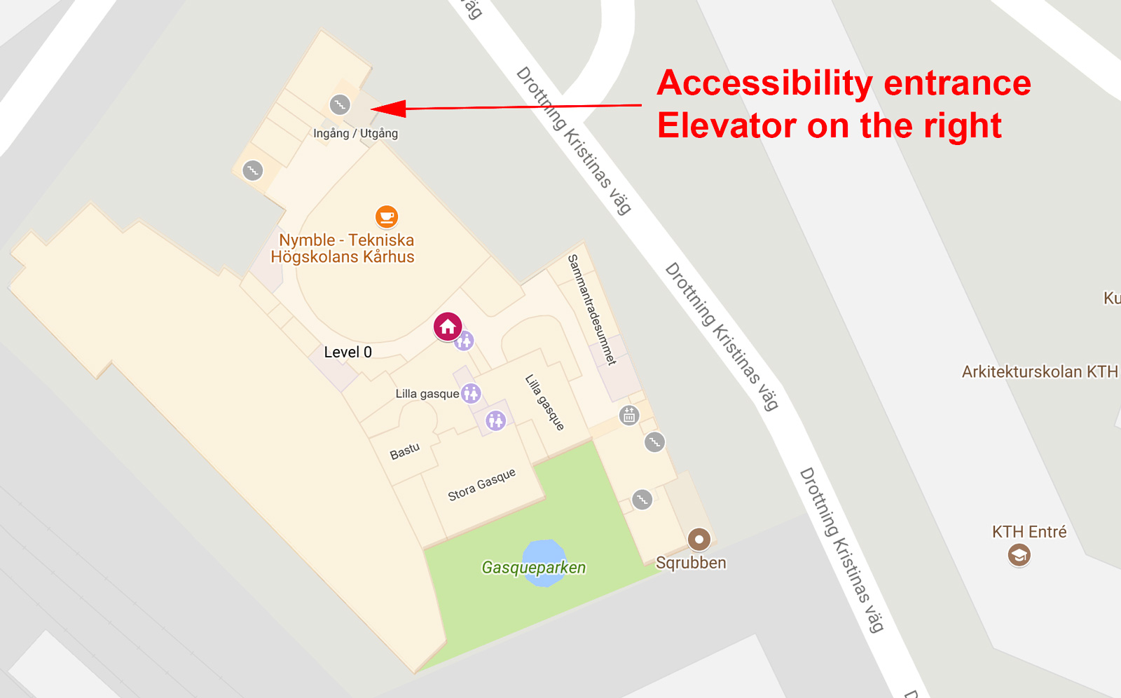 An image of the Nymble accessibility entrance.